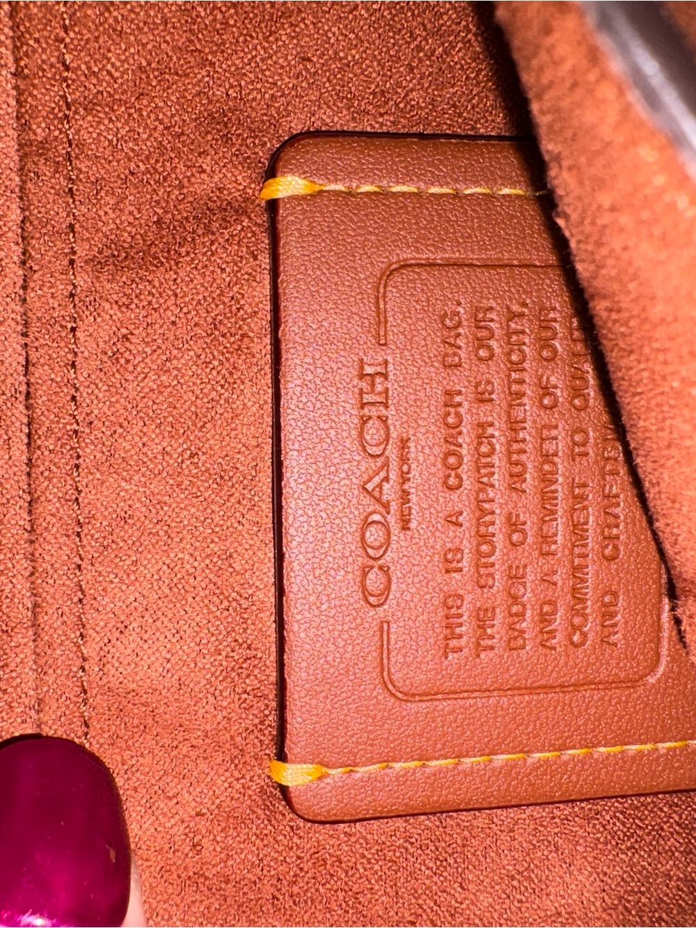 Coach Suede Turnlock Shoulder Bag in Clay - Picture 6 of 11